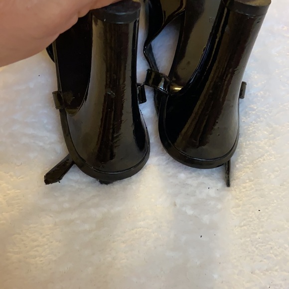 RALPH LAUREN SLINGBACK PATTEN LEATHER SHOES - Picture 3 of 6